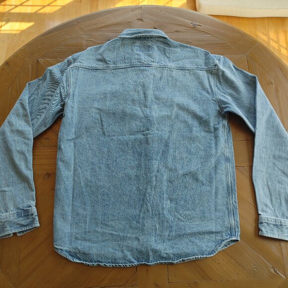 YSL Saint Laurent Cassandre Overshirt Trouville Beach Blue Denim size M (New) - Picture 8 of 15